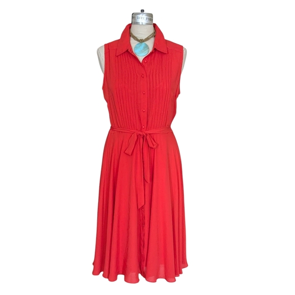 Nanette Lepore Sleeveless Pleated Dress Size 12 - Picture 1 of 11